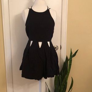 Black cut out romper